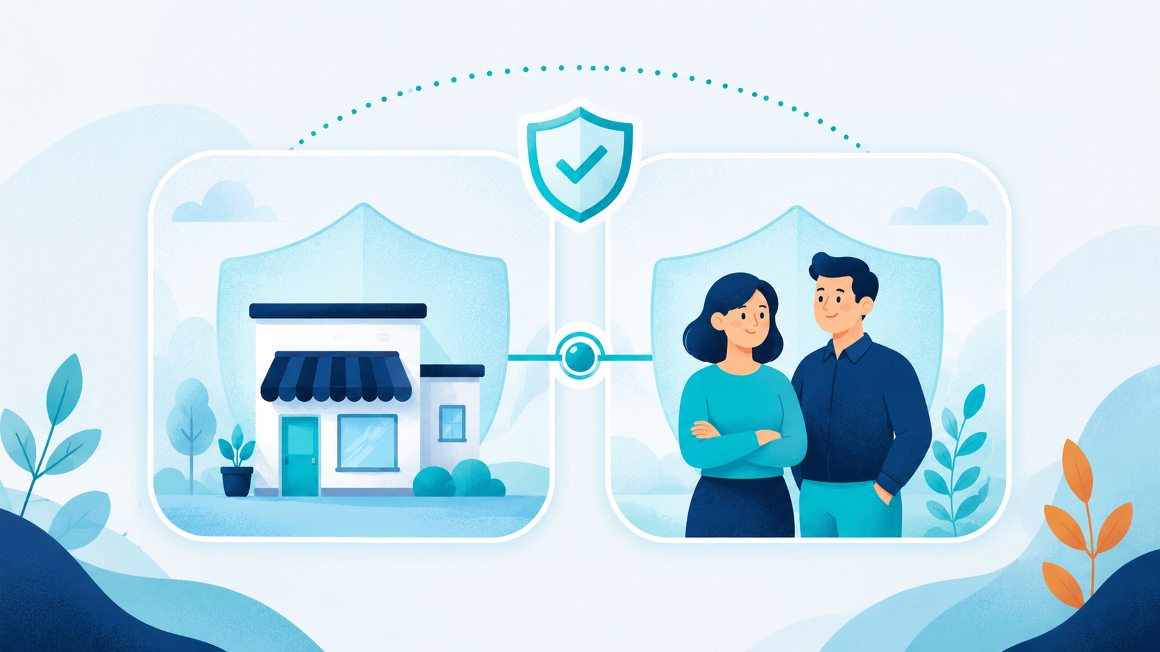 Two panels showing first party and third party cyber coverage